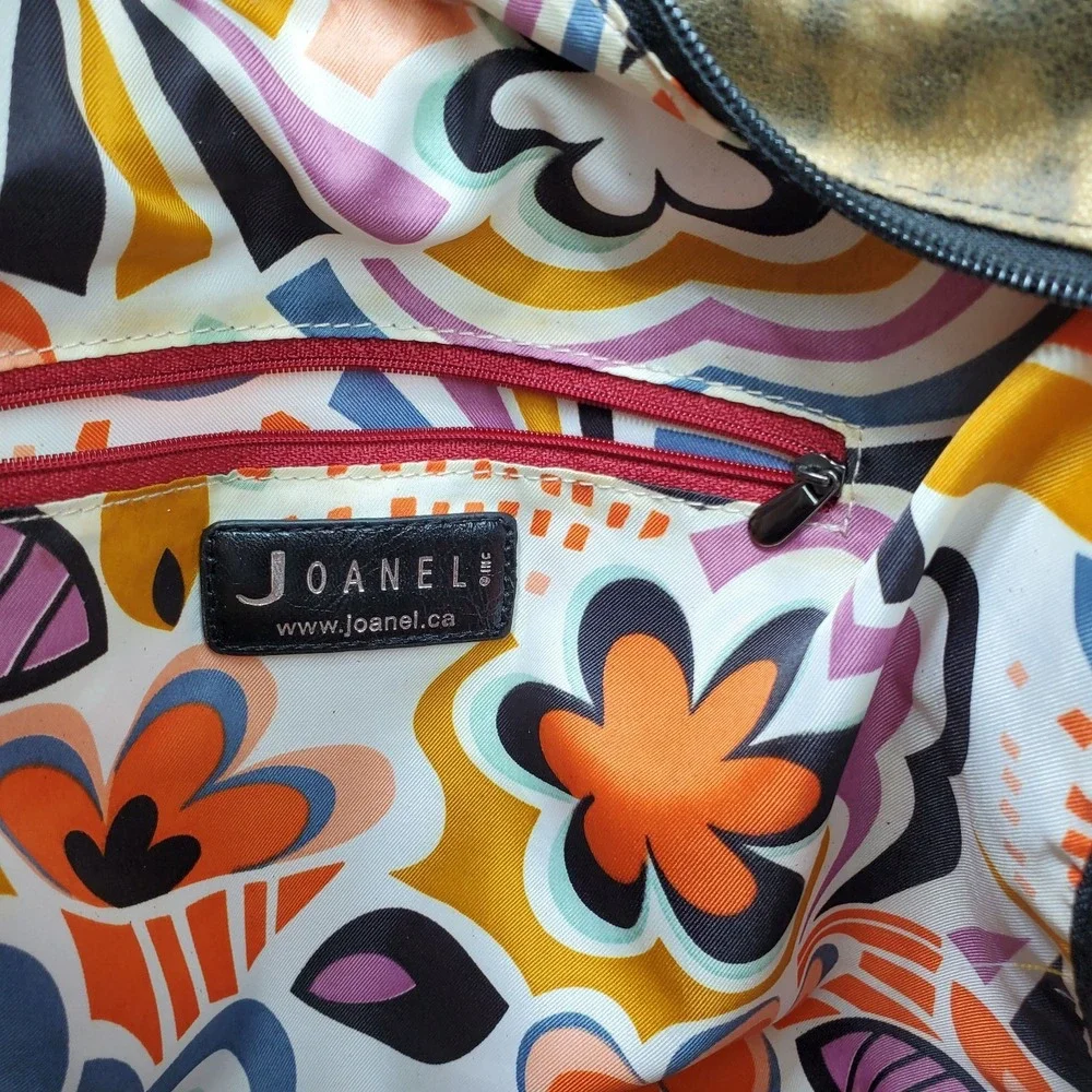 Joanel Faux Snakeskin Leopard Tote Handbag‎ Studs Shoulder Bag Y2K
